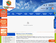 Tablet Screenshot of greenchiliholidays.com